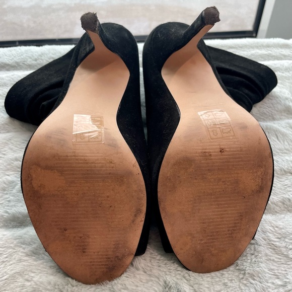 Aldo Suede Peep-toe Booties sz 6.5 - Picture 5 of 7